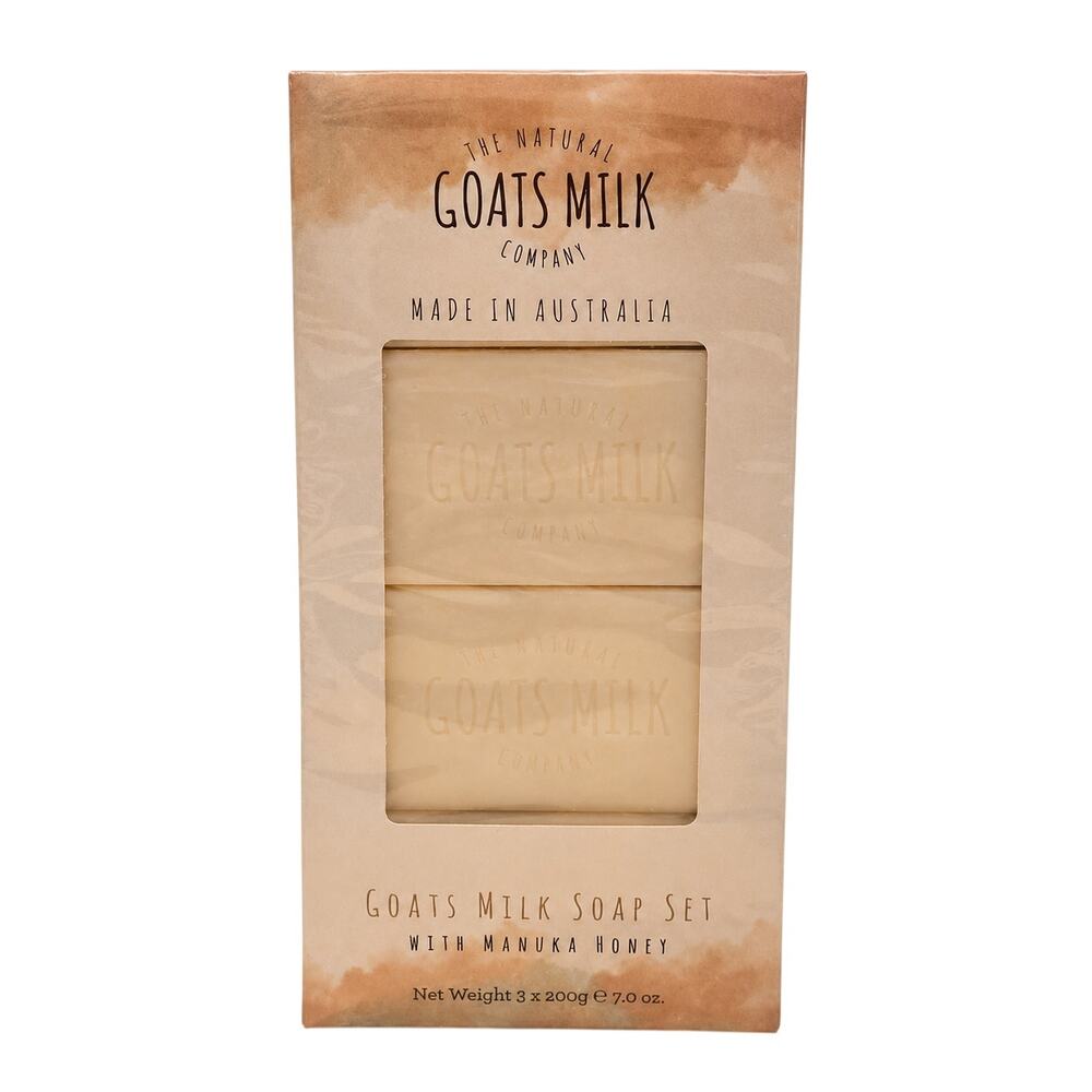 The Natural Goats Milk Co. Soap Set Manuka Honey Ivory New in Box 8 pc